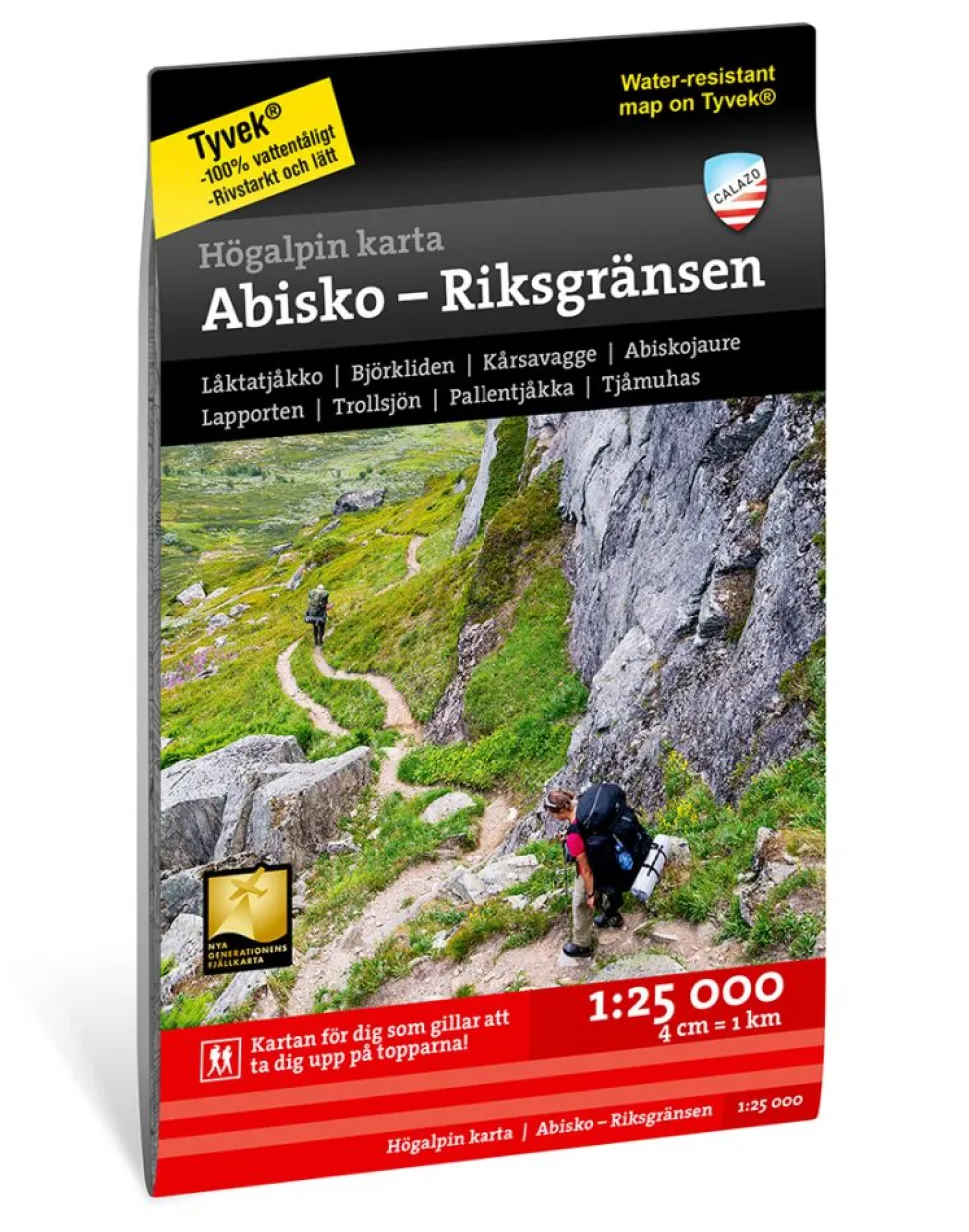 Högalpin karta Abisko - Riksgränsen