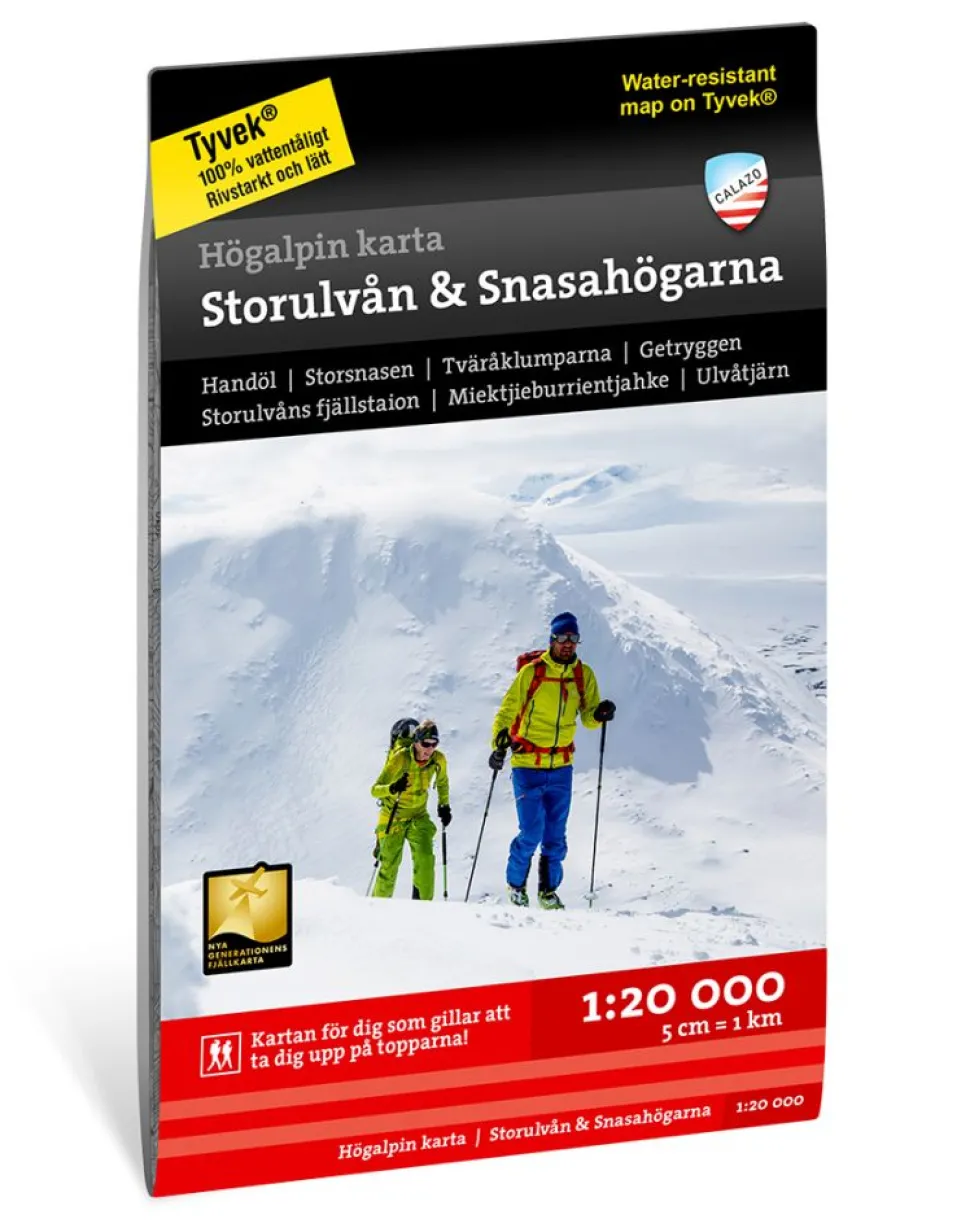 Högalpin karta Storulvån & Snasahögarna